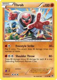 Throh card (Plasma Blast 51) with Sawk in the artwork