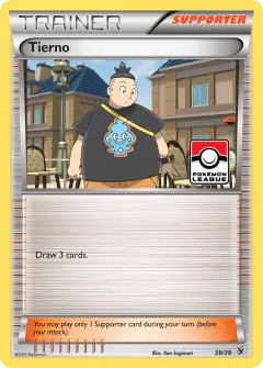 Tierno card (Kalos Starter Set 39) with Vanillite in the artwork