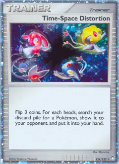 Time-Space Distortion card (Mysterious Treasures 124) with Azelf in the artwork