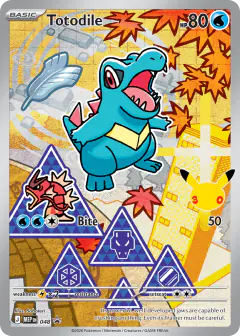 Totodile card (Mega Evolution Black Star Promos 48) with Gyarados in the artwork
