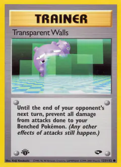 Transparent Walls card (Gym Challenge 125) with Weezing in the artwork