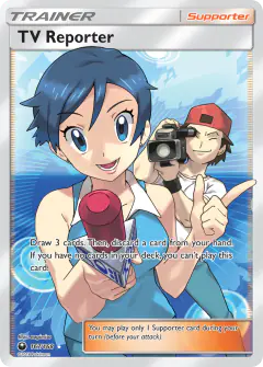 TV Reporter card (Celestial Storm 167) with Gabby in the artwork