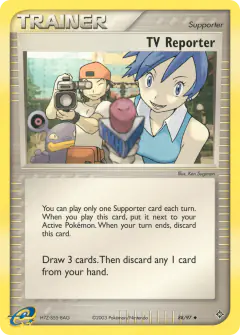 TV Reporter card (Dragon 88) with Loudred in the artwork
