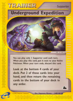 Underground Expedition card (Skyridge 140) with Diglett in the artwork