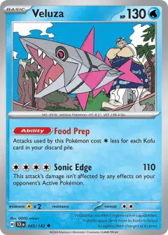 Veluza card (Stellar Crown 45) with Kofu in the artwork