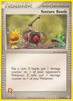 Venture Bomb card (Team Rocket Returns 93) with Bulbasaur in the artwork