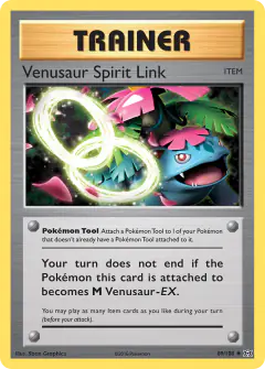 Venusaur Spirit Link card (Evolutions 89) with Mega Venusaur in the artwork
