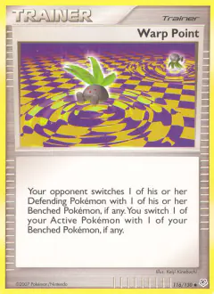Warp Point card (Diamond & Pearl Base 116) with Oddish in the artwork