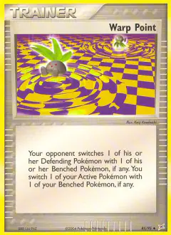 Warp Point card (Team Magma vs Team Aqua 85) with Oddish in the artwork