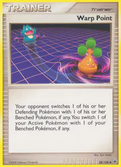 Warp Point card (Majestic Dawn 88) with Bonsly in the artwork