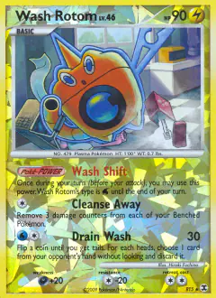 Wash Rotom card (Rising Rivals RT5) with Heat Rotom in the artwork