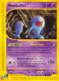 Wobbuffet card (Skyridge 45) with Doduo in the artwork