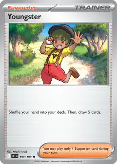 Youngster card (Scarlet & Violet Base 198) with Paldean Tauros in the artwork