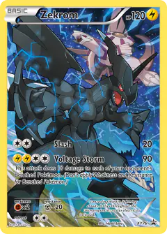 Zekrom card (XY Black Star Promos 76) with Latios in the artwork